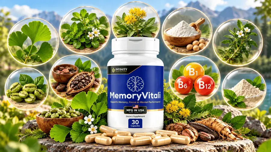 MemoryVitali 9 research-backed brain health ingredients